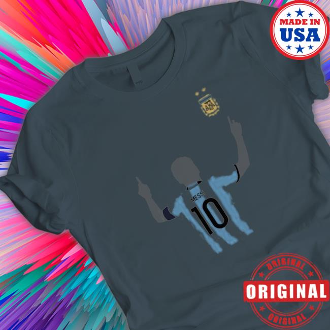Lionel Messi Argentina National 2022 Winners Celebration Long Sleeve Tee
