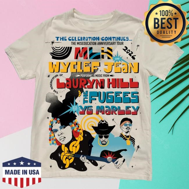 Lauryn Hill Mlh X Fugees X Yg Tour Tee Beige & Blue | Lauryn Hill Store Official