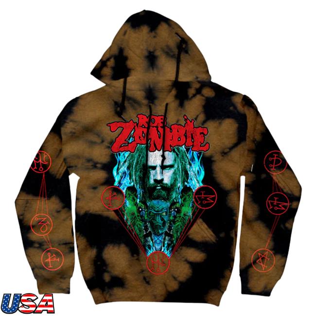 Official Rob Zombie Store Shop Sinister Urge Ritual Crystal Wash Hooded Sweatshirt Rob Zombie Apparel Shop RobZombie