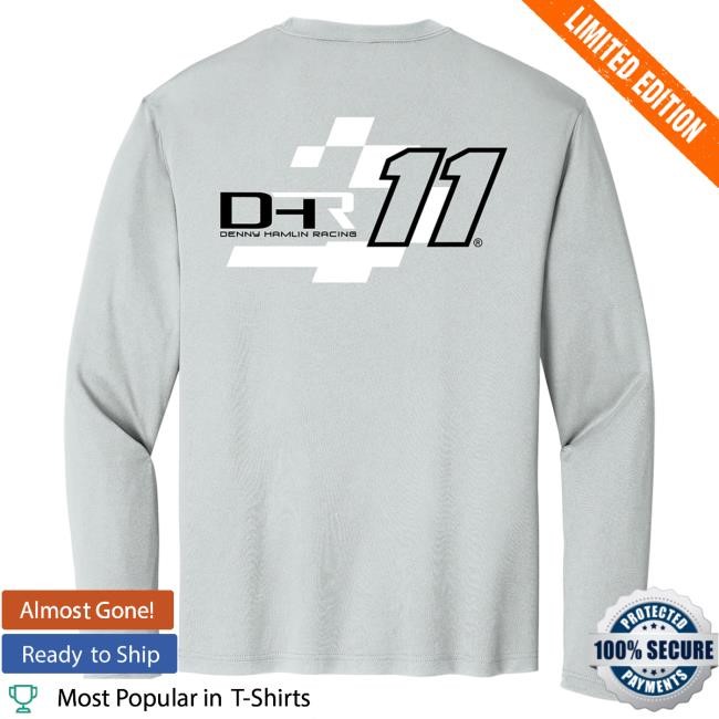 Denny Hamlin Aluminium Grey Mist Upf 50+ Lightweight LongSleeve Official DH Merch Store