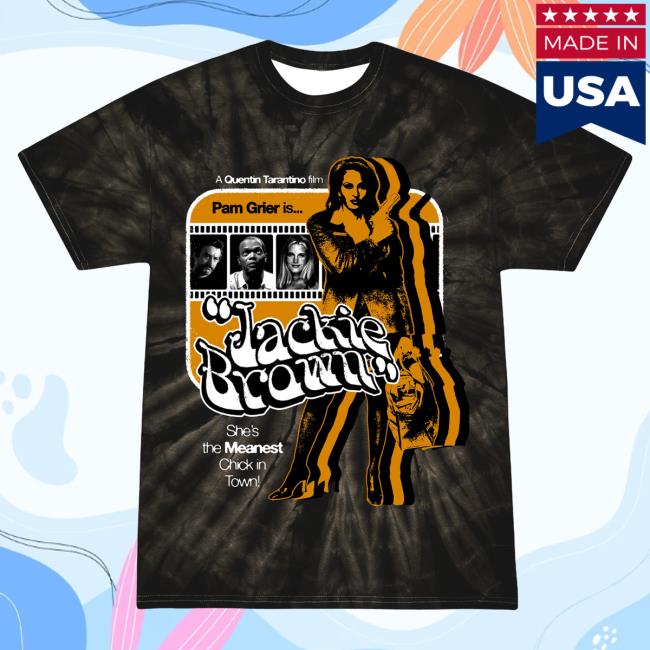 Official Studiohouse Designs Merch Store Jackie Brown Tiedye Tshirt Black Studiohouse Designs Apparel Clothing Shop StudiohouseDesigns