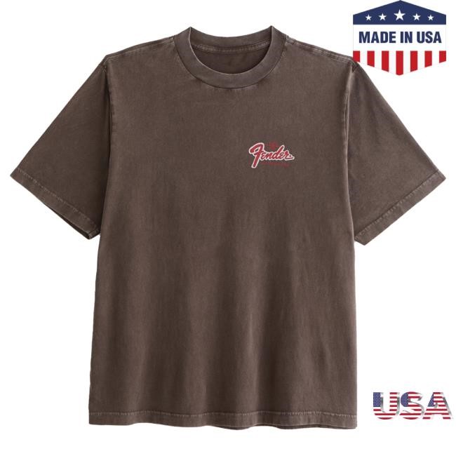 Official Abercrombie And Fitch Apparel Clothing Merch Fender Vintage-Inspired Graphic T Shirt Abercrombiefitch Store Shop