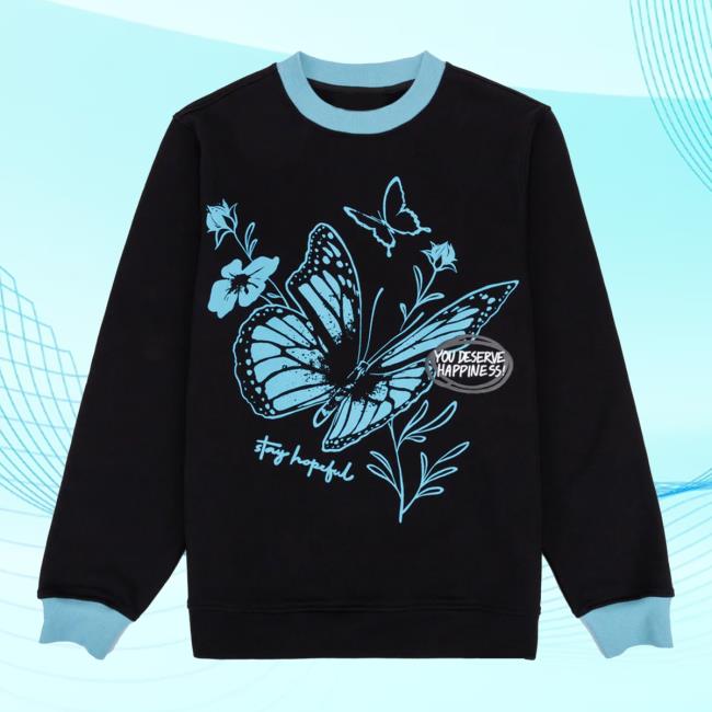 Official Shop Aimsey Merch Store Stay Hopeful Butterflies Hoodie