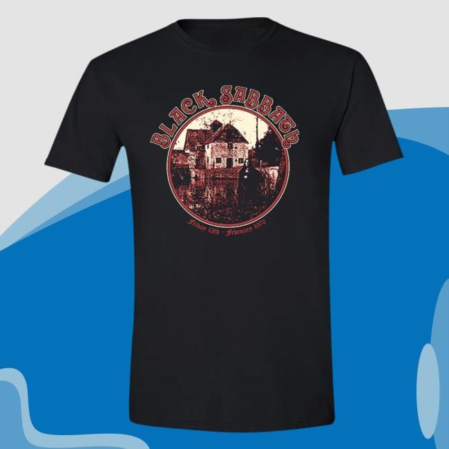 Black Sadbath Shop Merch Friday February 13 1970 Debut Album Black Tee
