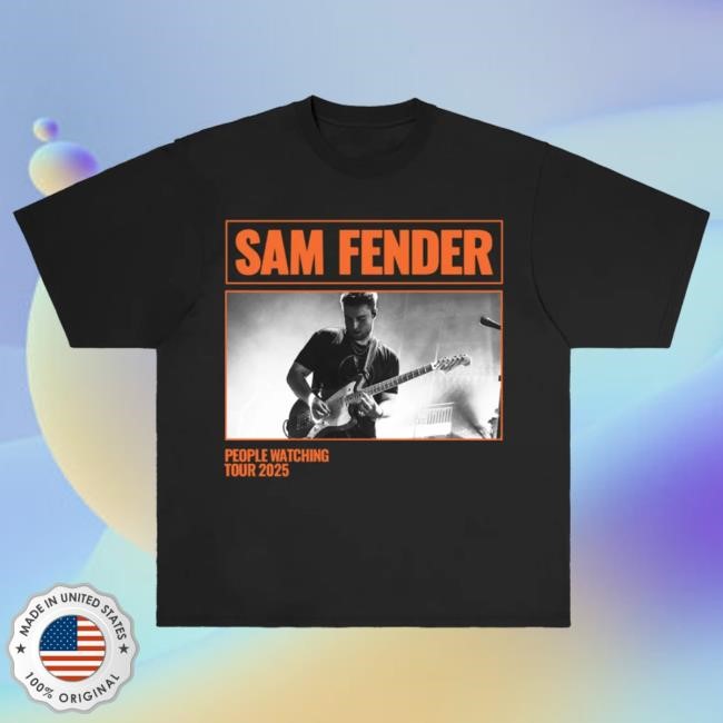 Official Sam Fender Store People Watching Tour 2025 Dateback Shirts SamFender