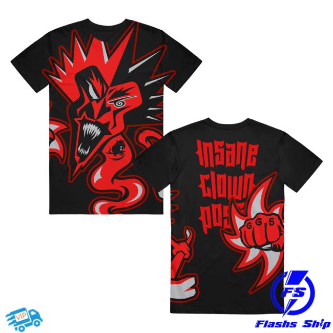 Official Icp Merch Clothing Store Insane Clown Posse Red Fred And Rat Black Tee Shirt