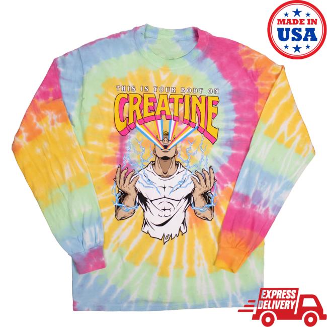 Official Raskol Apparel Your Body On Creatine Tie Dye Long Sleeve Shirt New RaskolApparel