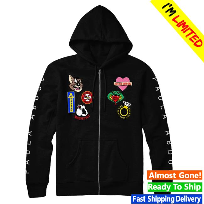 Official Paula Abdul New Patch Zip Up Pullover Hoodie