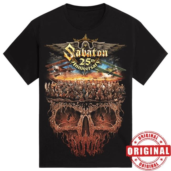 Official Sabaton Merch Store Sabaton 25th Anniversary Tshirt Sabaton Shop