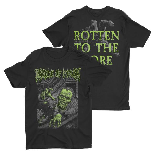 Official Night Shift Merch Indie Merch Store Cradle Of Filth - Rotten To The Core Shirt 2023 NightShiftMerch IndieMerchStore