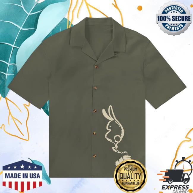 Bunny Wisp Button Down Green Hawaiian Shirts
