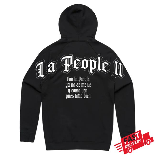 Official Peso Pluma Merch Store La People II Hooded Sweatshirt Peso Pluma Apparel Clothing Shop PesoPluma