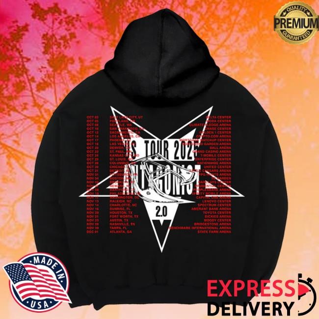 Official Playboi Carti Merch Store Antagonist Tour Red Dagger Hood