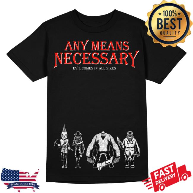 Official Any Means Necessary Clothing Puppet Master T-Shirts Black