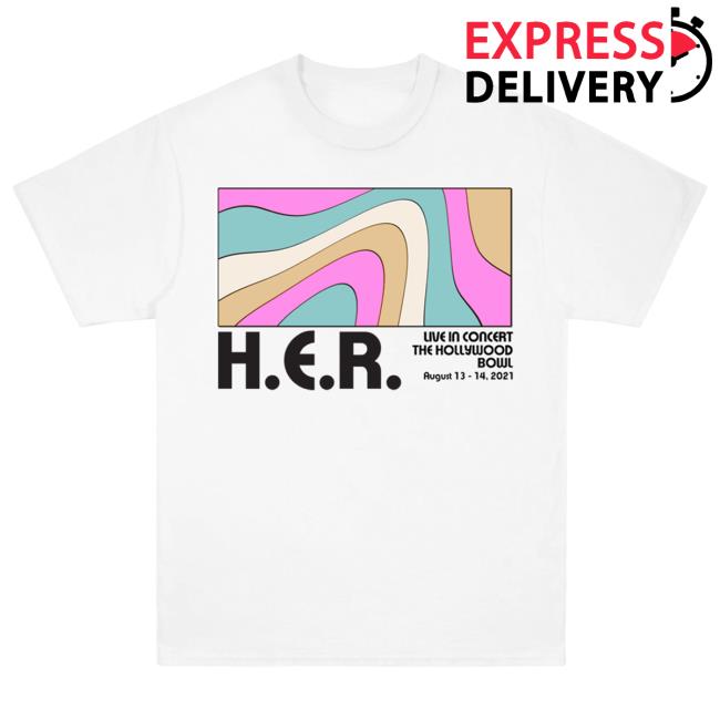 Official H.E.R Merch Shop Hollywood Bowl White Tee Shirt