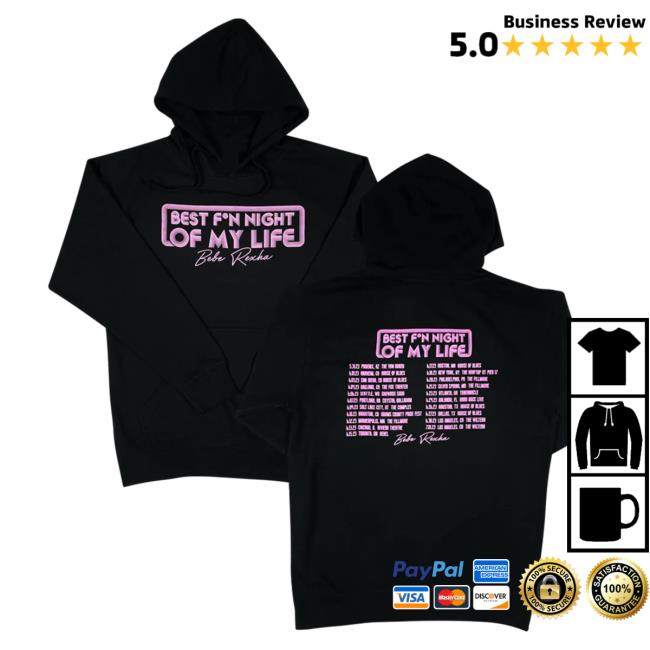 Official Bebe Rexha Hello Merch Store Best F*N Night Of My Life Tour Bebe Rexha Tour Black Crewneck BebeRexha Hellomerch