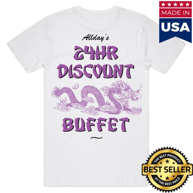 Official Allday Merch Store Allday / Allday's 24Hr Discount Buffet / White Attractive Shirt