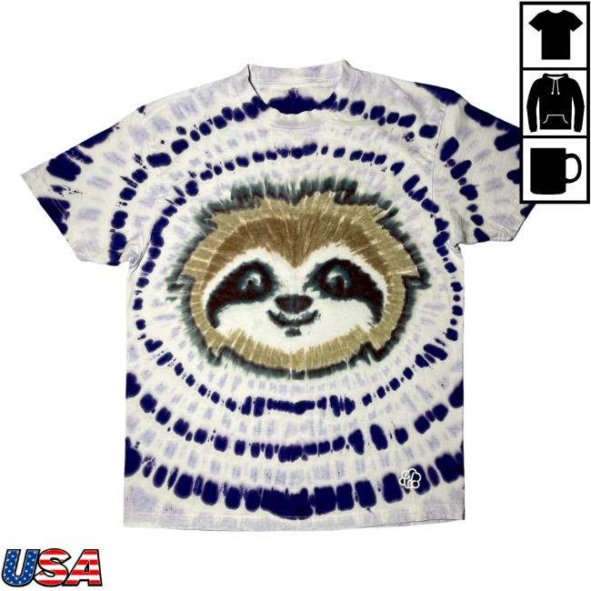 The Tie Dye Company Sloth Tie Dye Shirt 2023