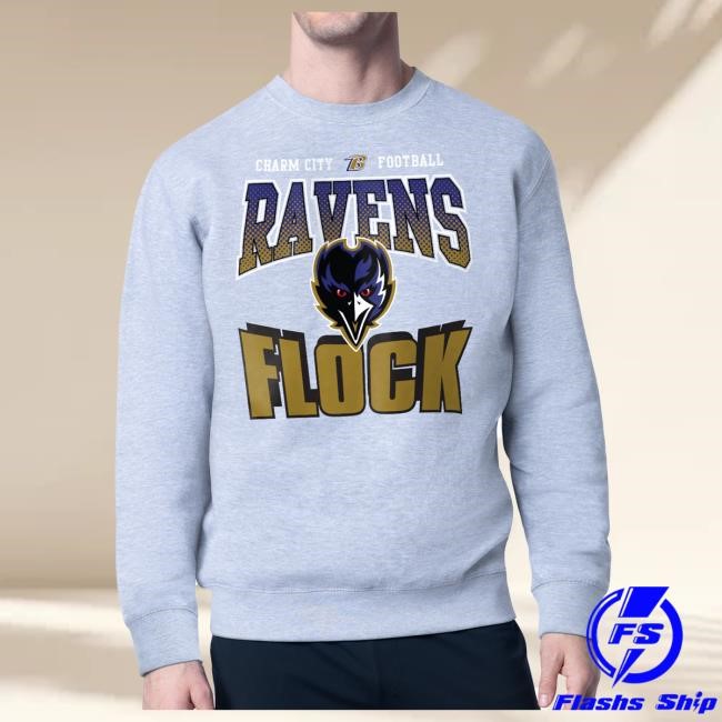 Official NFL Merch Men's Baltimore Ravens Starter Gray Comic Style Crew Neck Sweatshirt ArizonaCardinals