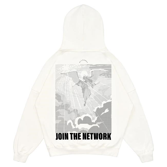Official Allegory Clothing Join The Network Heavyweight Shirt / White Allegory House Merch