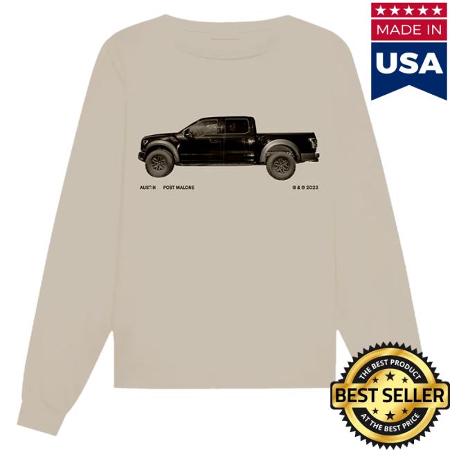 Official Post Malone Merch Store Post Malone Sand Truck Long Sleeve T Shirt Post Malone Apparel Clothing Shop PostMalone