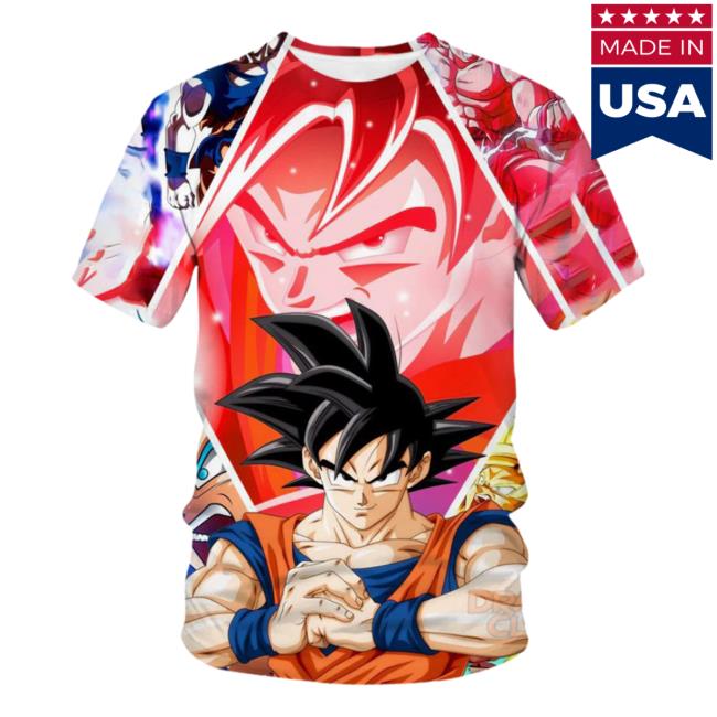 Dragon Ball Z Clothing Super Saiyan Goku Summer Tee Shirt