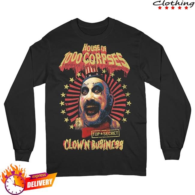 Official Rob Zombie Merch Store Top Secret Clown Business Long Sleeve New Shirt