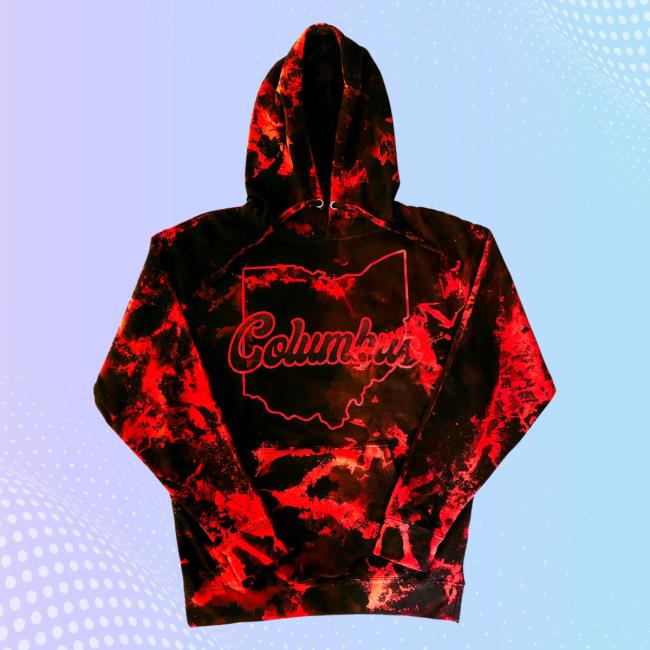 Official Ohio Clothing Merch Columbus Tie Dye Pull Over Hoodie Ohioclothing Tie-dye