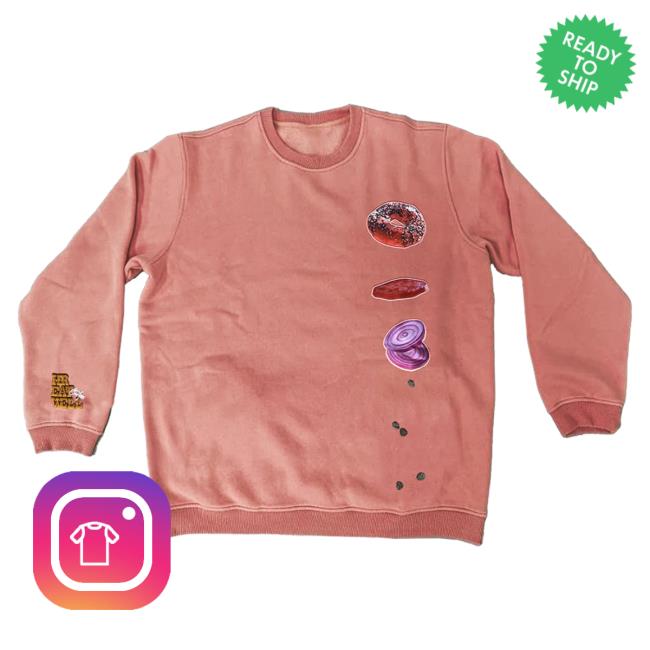 Official Mr Eatwell Clothing Mr Eatwell X Chloe Fineman Bagelsuit Sweatshirt In Peach Mreatwell