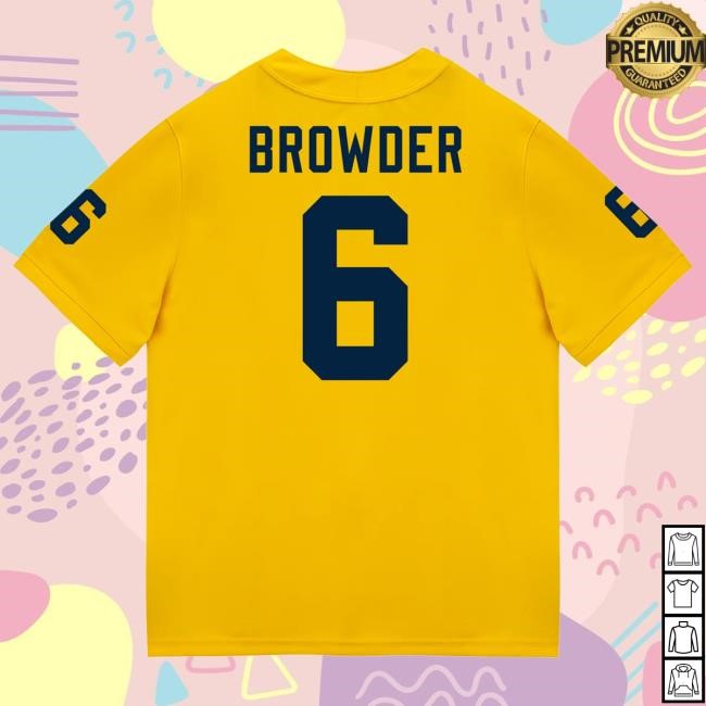 Official The M Den Michigan Wolverines #6 Jamar Browder Student Athlete Maize Football Jersey T Shirt