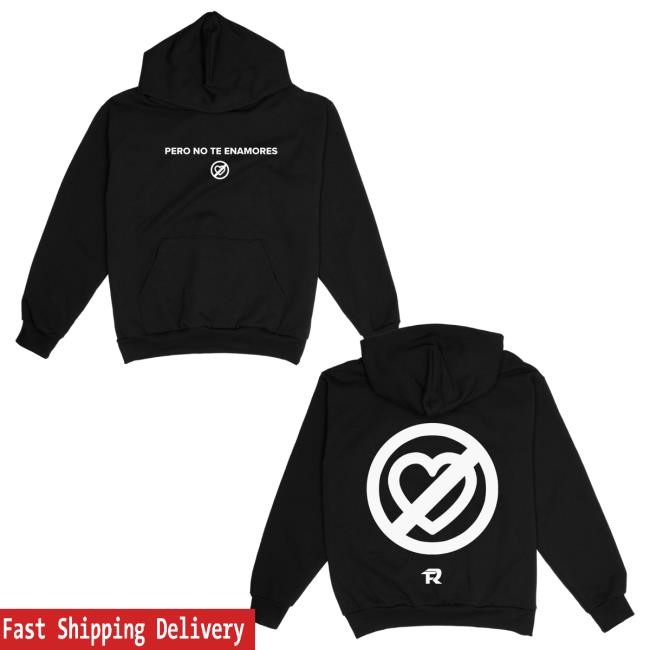 Official Fuerza Regida Merch Store No Te Enamores Official Tour Top Shirt - Black Fuerza Regida Clothing Shop FuerzaRegida