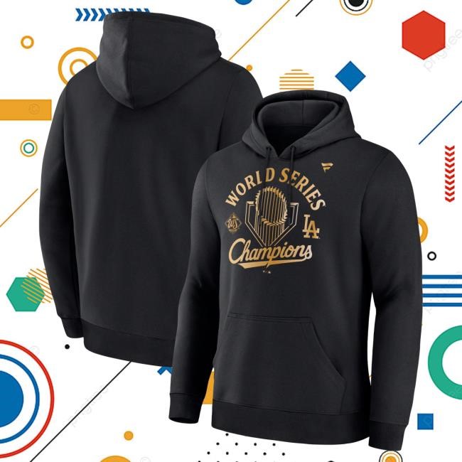 Official Men's Los Angeles Dodgers Fanatics Black 2025 World Series Champions Locker Room Parade Hoody Mlb Shop