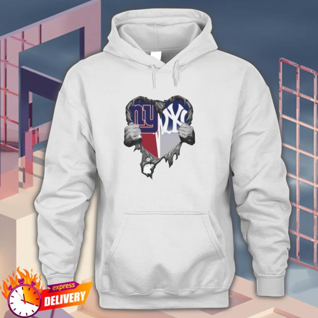 Official New York Giants And New York Yankees Inside Me Sweatshirts