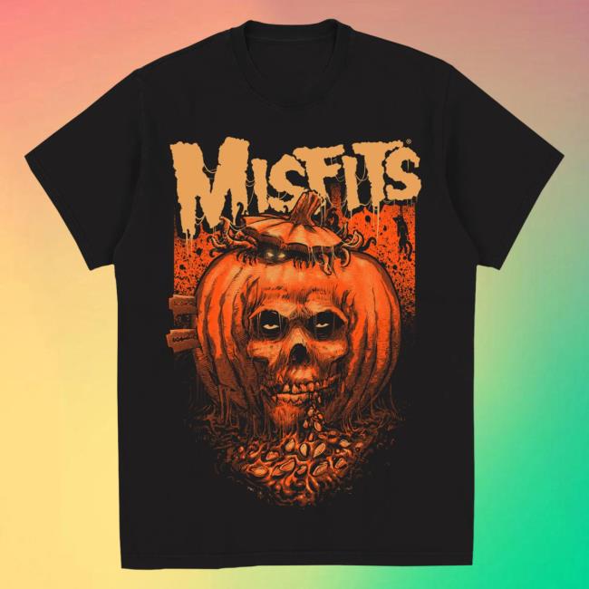 Official Misfits Merch Godmachine Razor Blade Pumpkin Tee Shirt Rockabilia Clothing Store Shop
