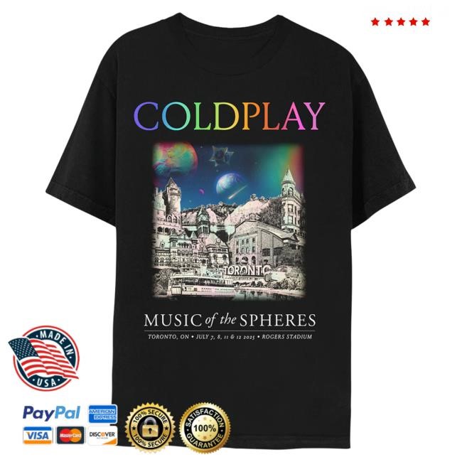 Coldplay Toronto Music Of The Spheres Limited Edition Tour Shirts | Coldplay Merch Store Official