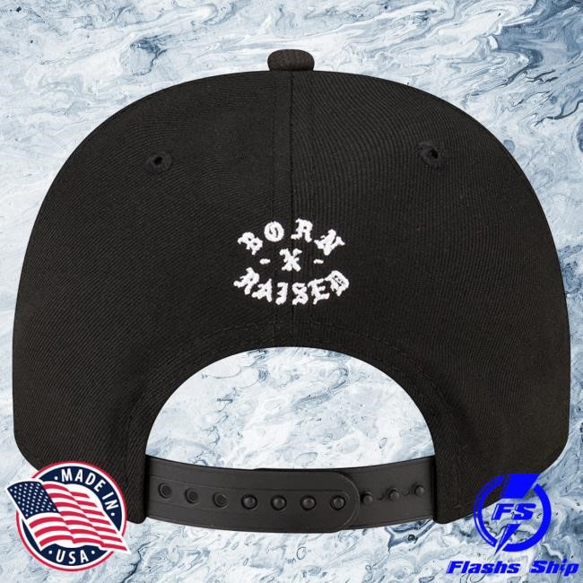 Official Born X Raised Clothing Born X Raised + Bills Pro Script A-Frame Snapback Hat: Black NFL 2025 Kickoff