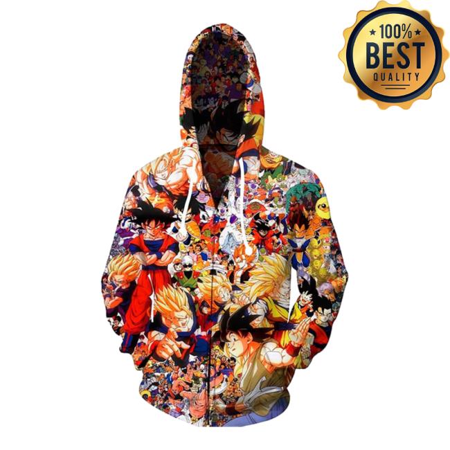 Dragon Ball Z Clothing DBZ All Character Anime Hoodie 3d Printed Unisex
