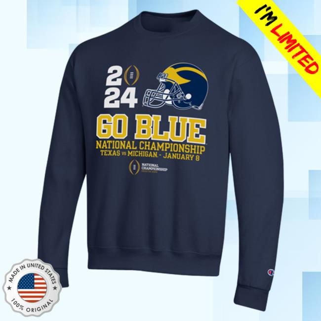 Official Mden Merch Store The M Den Michigan Rose Bowl Champion University Of Michigan Football 2024 National Championship Game Navy Tee Mden Apparel