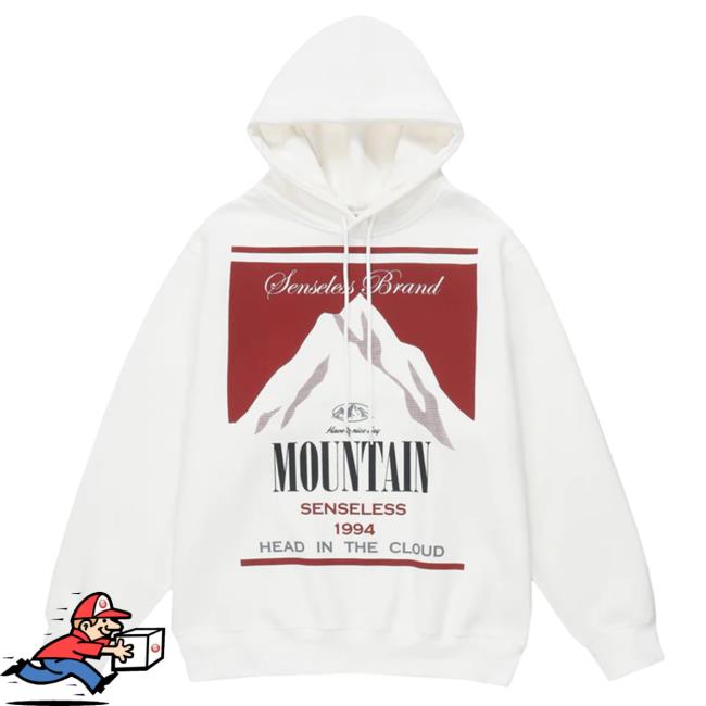 Lemandik White Retro Hoodies Mountain