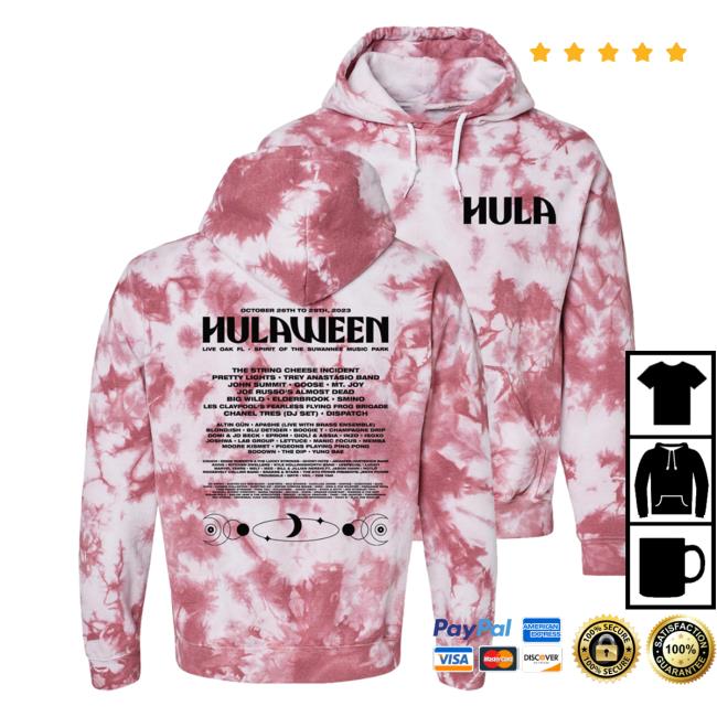 Official Press Press Merch Hula Tie Dye OCT 26 - 29 2023 Crew Begonia Crystal Tie-Dye