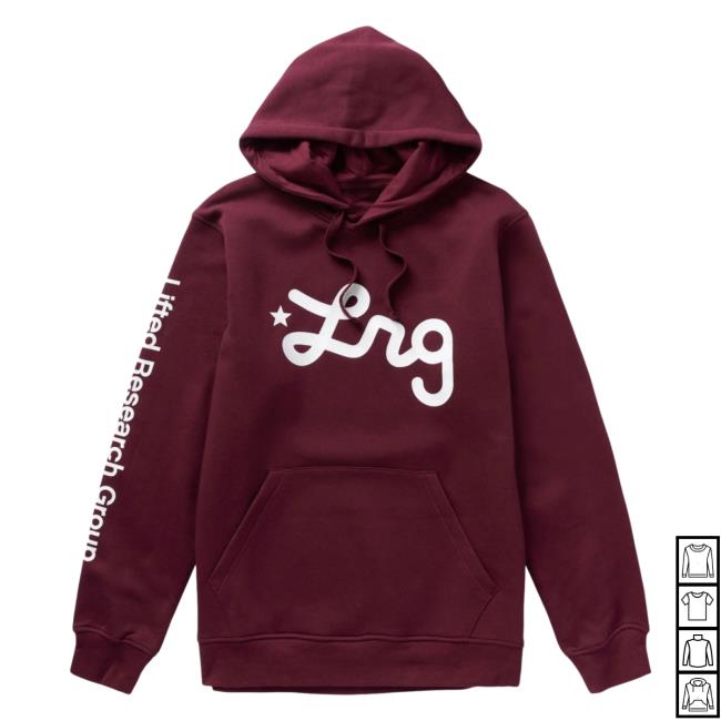 Official Lrg Lifted Research Group Clothing Shop Lifted Script Sweater Burgundy