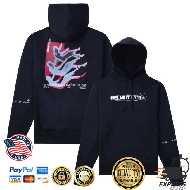 Official Capsule Clothing Store Helmut Lang Space Logo Hooded Sweatshirt | Black Capsule Nyc
