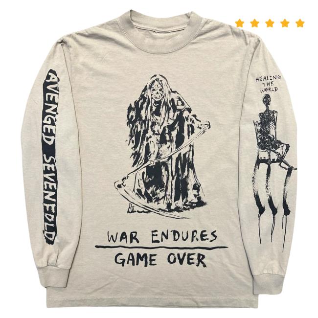 Official Avenged Sevenfold Merch A7xworld Store A7x World War Endures Long Sleeve Shirt AvengedSevenfold Shop