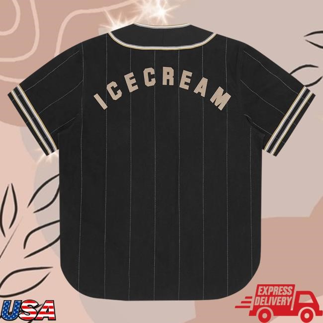Official Billionaire Boys Club Clothing IC Baseball Jersey Black Tee Bbc Ice Cream