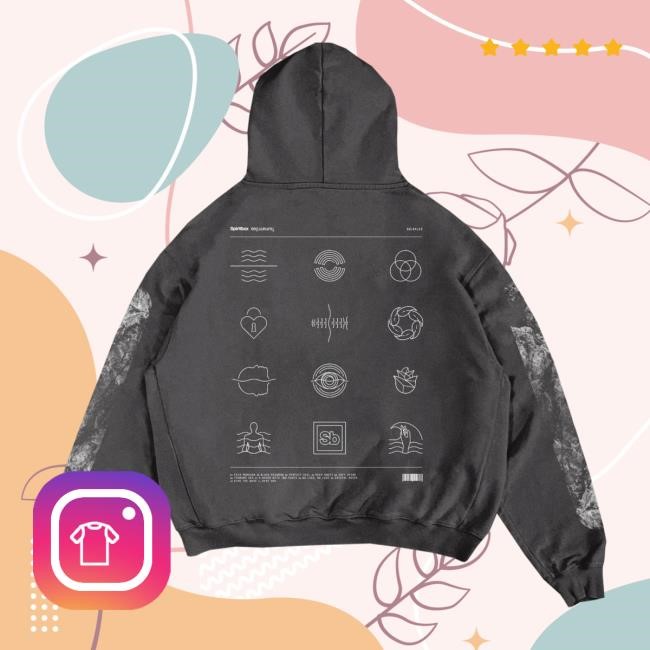 Spiritbox Tsunami Sea Iconography Black Hoodie Spiritbox Merch