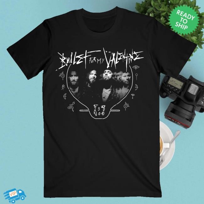 Official Bullet for My Valentine Merch Clothing BFMV Band Photo Dateback Hot Shirt