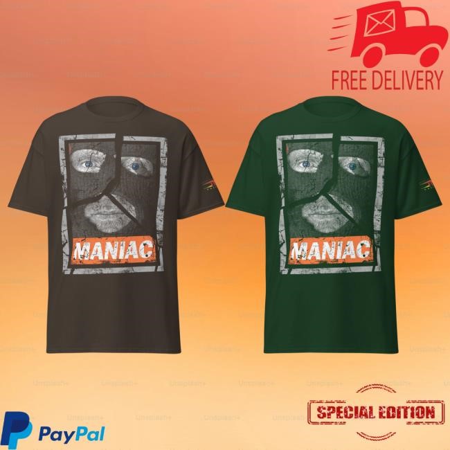 Official Tna Merch Eric Young "Maniac" Shirts