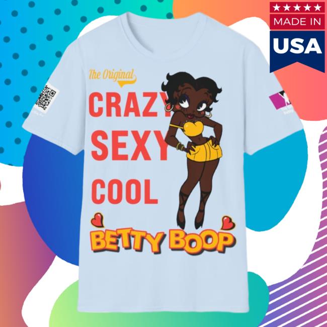 Betty Boop Crazy Sexy Cool Shirt 2023 Light Blue