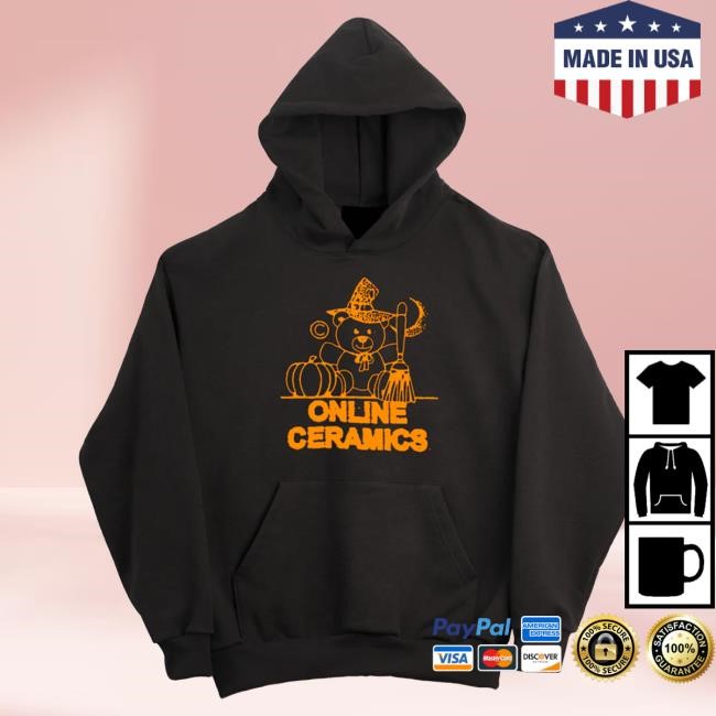 Official Online Ceramics Witch Bear Black Hoodie