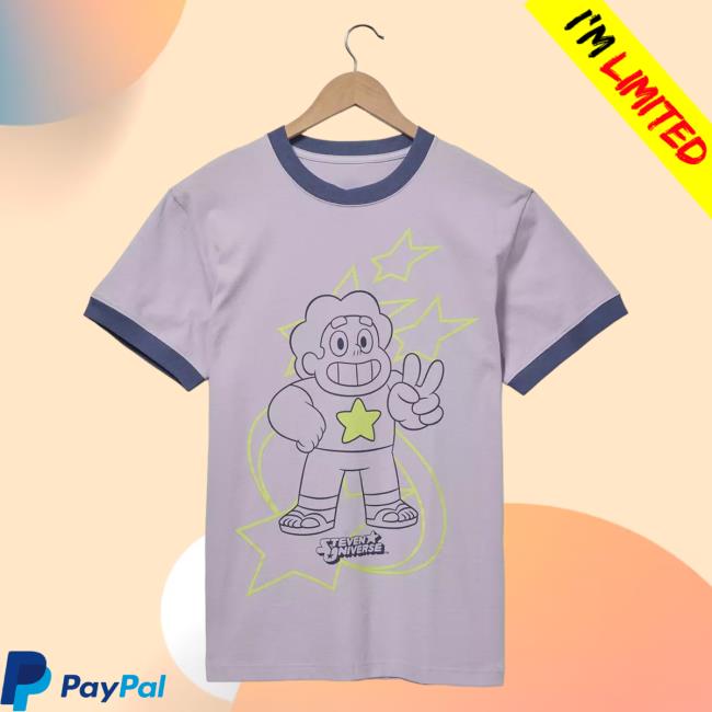 Official Box Lunch Merch Store Box Lunch Steven Universe Tonal Portrait Ringer Popover Shirt BoxLunch Exclusive Box Lunch Apparel Clothing Shop